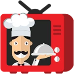 recipe videos android application logo